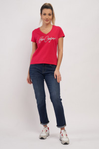 Lee Cooper - Tricou dama cu logo brodat