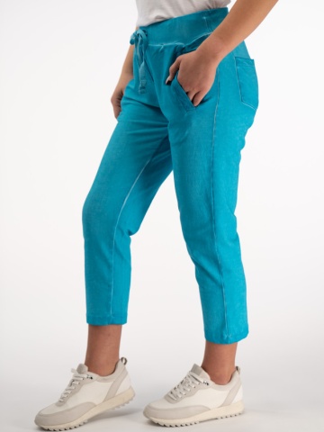 Timeout - Pantaloni trening aspect prespalat acid cu lungime 3/4