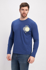 Kenvelo - Tricou maneca lunga barbati cu logo aplicat