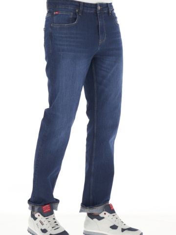 Lee Cooper - Blugi barbat regular fit de culoare inchisa
