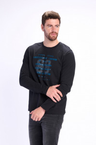 Lee Cooper - Bluza barbat din bumbac cu imprimeu texturat