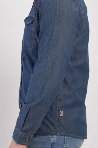 Lee Cooper - Camasa barbat din denim cu buzunare aplicate si logo