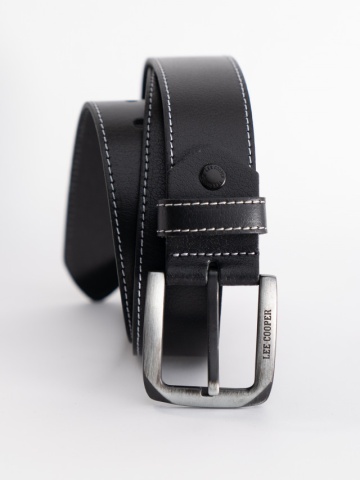 Lee Cooper - Curea din piele cu cusatura contrastanta