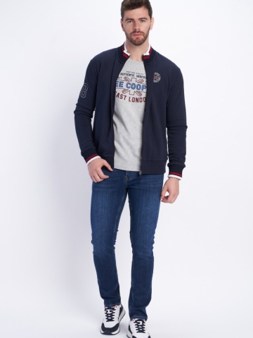Lee Cooper - Hanorac barbat cu fermoar si logo