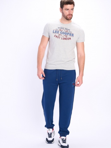 Lee Cooper - Pantaloni de trening de culoare uni cu logo