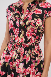 Timeout - Rochie dama cu cordon in talie si imprimeu floral