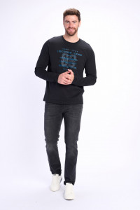 Lee Cooper - Bluza barbat din bumbac cu imprimeu texturat