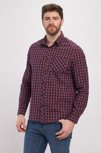Lee Cooper - Camasa barbat regular cu maneca lunga cu buzunar si model in carouri