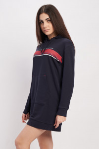 Lee Cooper - Hanorac dama tip rochie cu gluga si snur pentru ajustare