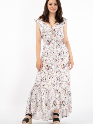 Martinez by Timeout - Rochie cu imprimeu floral si decolteu in V