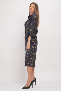 Montecristo - Rochie dama tip camasa cu maneca lunga si imprimeu