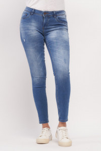 Timeout - Blugi de dama skinny cu aspect decolorat