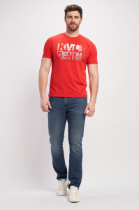 Kenvelo - Tricou maneca scurta barbat cu logo inscriptionat pe piept