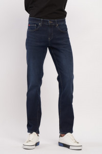 Lee Cooper - Blugi de barbat superslim cu aspect decolorat si logo