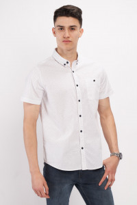 Lee Cooper - Camasa barbat maneca scurta regular cu model si buzunar