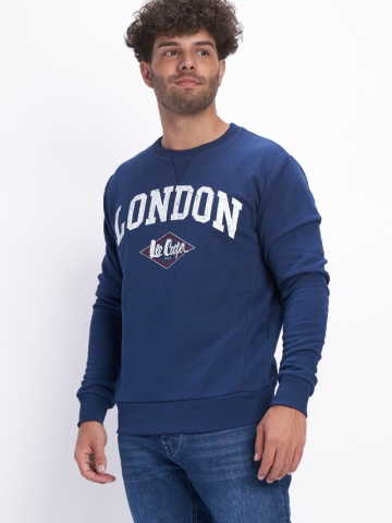 Lee Cooper - Hanorac barbat cu logo si maneca lunga