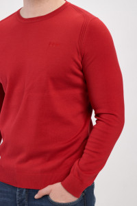 Lee Cooper - Pulover maneca lunga barbat cu logo si detalii in zona umerilor