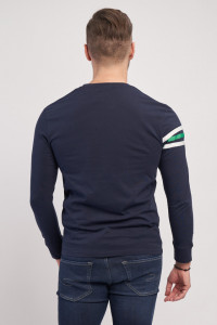 Lee Cooper - Tricou cu maneca lunga barbat din bumbac cu model si logo