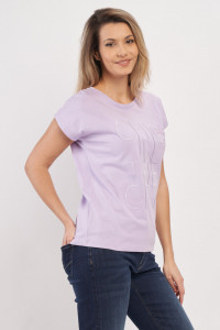 Lee Cooper - Tricou dama cu imprimeu tip mesaj si logo