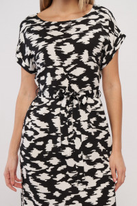 Timeout - Rochie dama cu model si cordon in talie