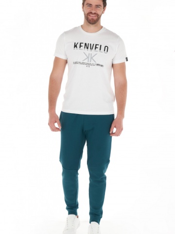 KVL - Pantaloni de trening barbat cu banda logo in lateral