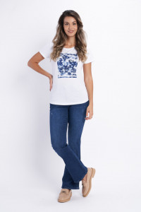 Lee Cooper - Blugi evazati dama cu logo atasat