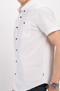 Lee Cooper - Camasa barbat maneca scurta regular cu model si buzunar
