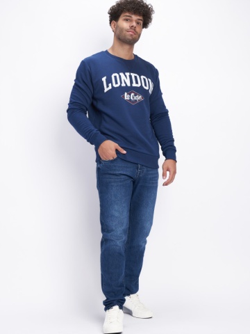 Lee Cooper - Hanorac barbat cu logo si maneca lunga