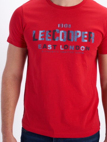 Lee Cooper - Tricou barbat cu imprimeu si maneca scurta