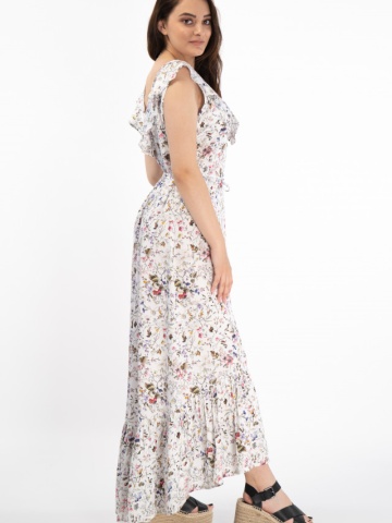 Martinez by Timeout - Rochie cu imprimeu floral si decolteu in V