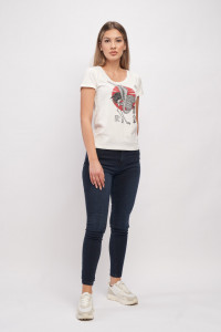 Timeout - Tricou maneca scurta dama cu mesaj motivational si imprimeu