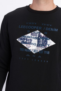 Lee Cooper - Bluza barbat cu imprimeu si logo texturat