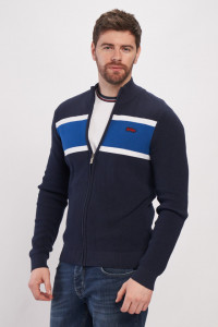 Lee Cooper - Pulover maneca lunga barbat cu fermoar in culori contrastante