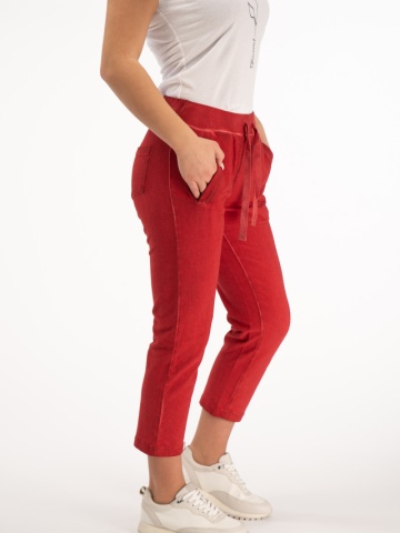 Timeout - Pantaloni trening aspect prespalat acid cu lungime 3/4