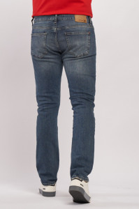 Kenvelo - Blugi de barbat straight cu aspect usor prespalat