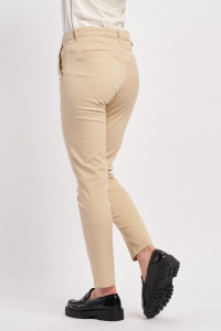 Kenvelo - Pantaloni dama cu buzunare de culoare uni