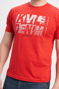 Kenvelo - Tricou maneca scurta barbat cu logo inscriptionat pe piept