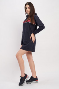 Lee Cooper - Hanorac dama tip rochie cu gluga si snur pentru ajustare