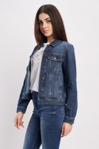 Lee Cooper - Jacheta dama din denim cu nasturi si buzunare