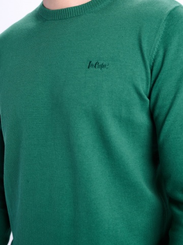 Lee Cooper - Pulover barbat din bumbac cu logo brodat