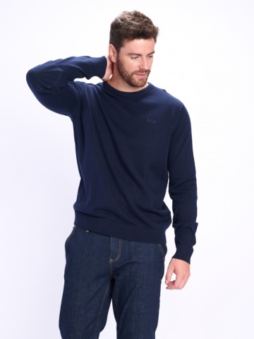 Lee Cooper - Pulover barbat din bumbac cu logo brodat