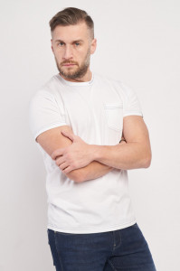 Lee Cooper - Tricou barbat cu maneca scurta de culoare uniforma cu buzunar si logo