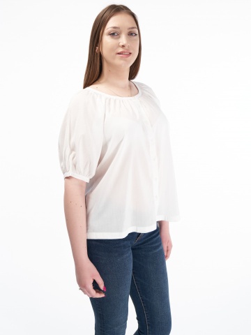 Martinez by Timeout - Camasa fluida oversize cu decolteu la baza gatului
