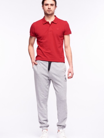 Timeout - Pantaloni de trening cu logo si snur ajustabil in talie