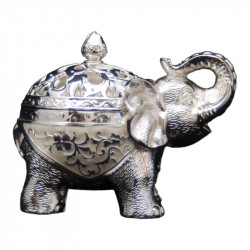 Bomboniera Argintata Model Elefant vedere laterala