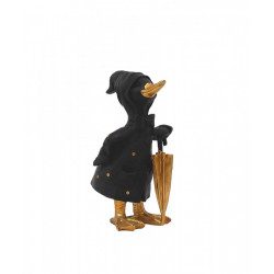 Statueta Ratoi Negru Cu Umbrela