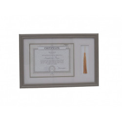 Tablou Rama Gri Pentru Diploma, Certificat, Fotografie A4 De Perete