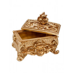 caseta bijuterii stil baroc aurie si eleganta