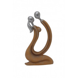 Statueta Cuplu Indragostiti Ocru - Auriu