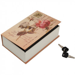 Caseta Bookseif Model Carte Cu Flori